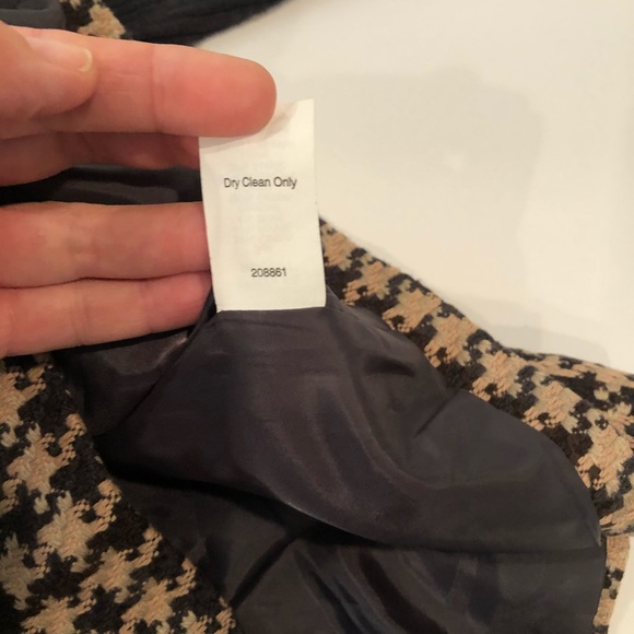 CAbi Houndstooth Mixer Jacket Faux Fur Black Tan - Picture 15 of 16